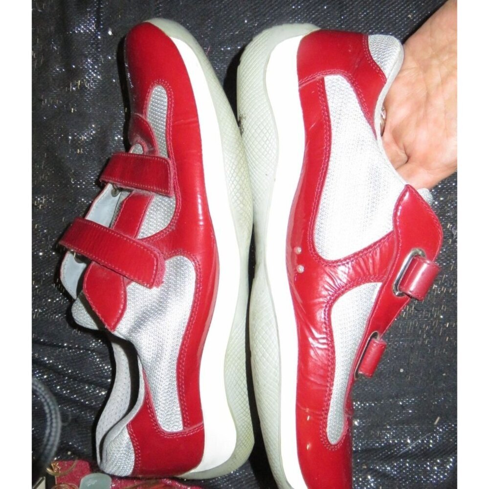 SOLD! Prada 2002 America’s Cup Original Red & White Patent Italian Leather kicks - Picture 5 of 12